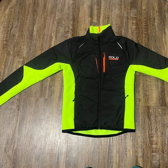Polo Sport Men's Lightweight Jacket - Black and Neon Green - Size [Small] NWOT - Picture 10 of 12